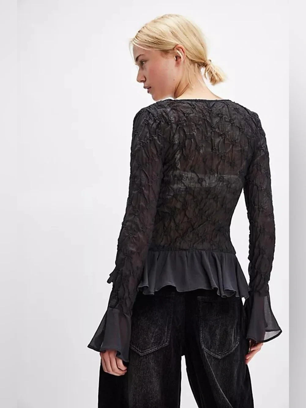 Free People Elias Smocked Blouse - Picture 6 of 9